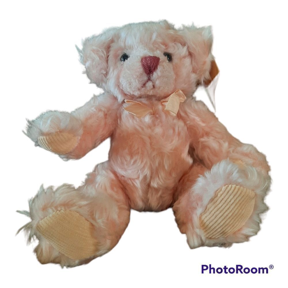 Russ Berries  Pink Isabella Plush 8" Stuffed Animal Bears ribbon corduroy paws